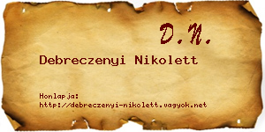 Debreczenyi Nikolett névjegykártya